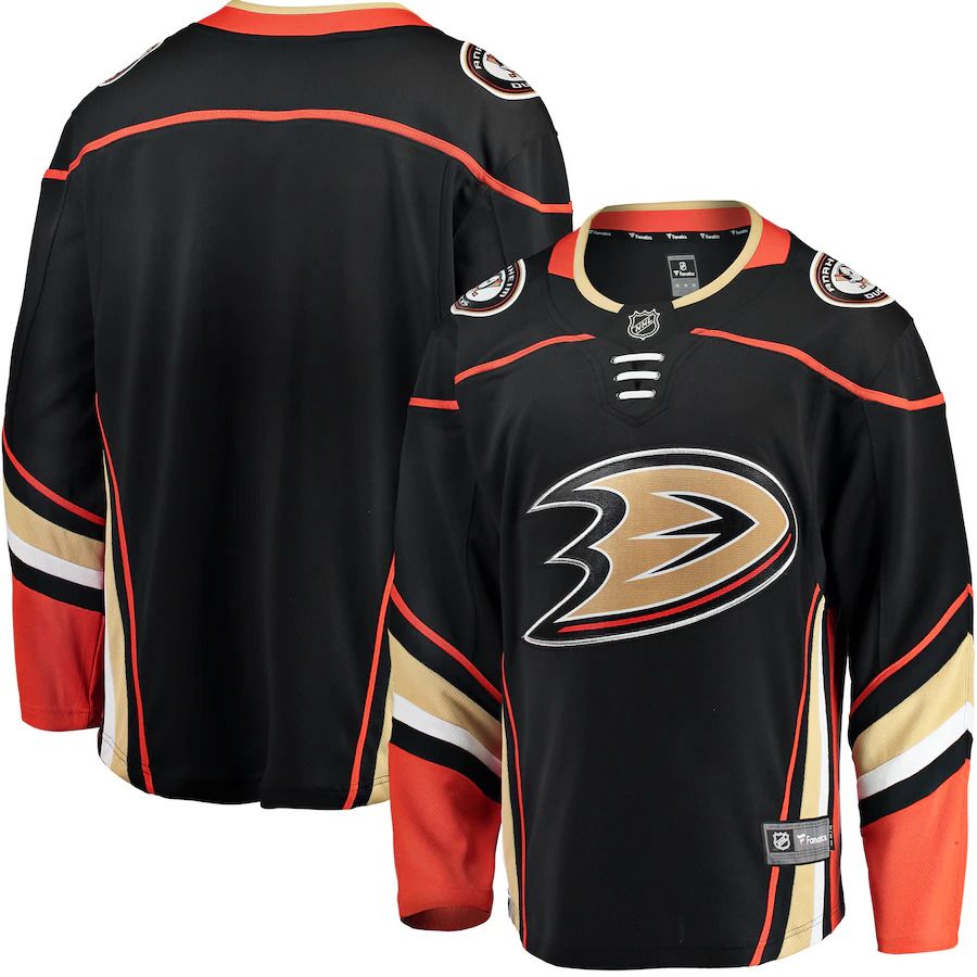 Men Anaheim Ducks Fanatics Branded Black Breakaway Home NHL Jersey->anaheim ducks->NHL Jersey